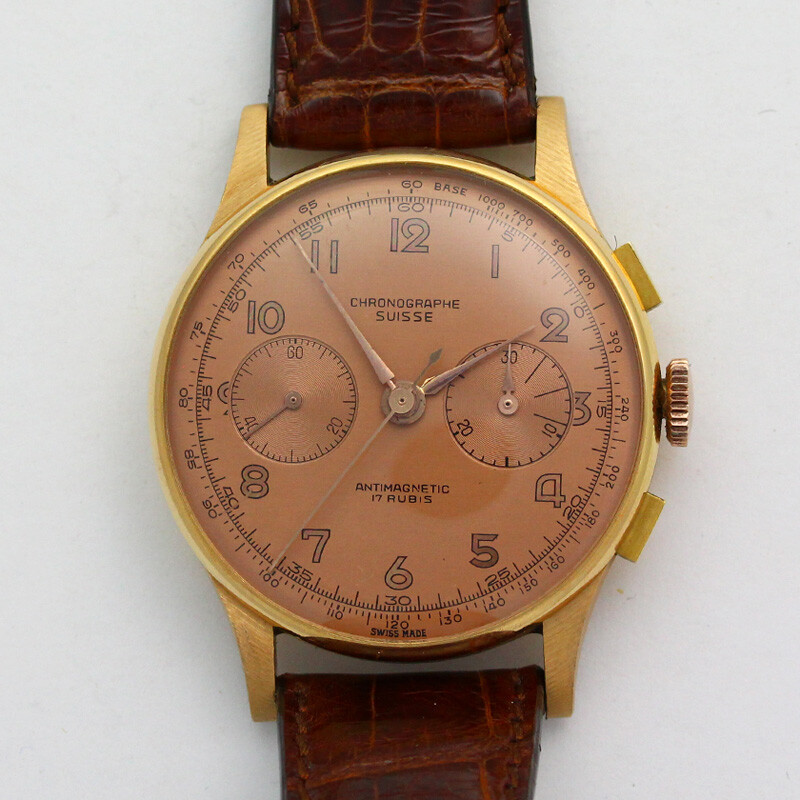 Наручные часы Chronographe Suisse 38mm Original Finish 18K Rose Gold Manual  Wristwatch: купить с доставкой из США, цена 461 286 руб - (383012744979)